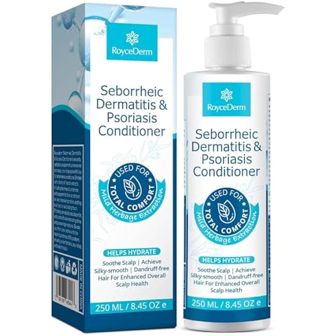 Roycederm SEBORRHEIC DERMATITIS PSORIASIS CONDITIONER: SCALP TREATMENT FOR FOLLICULITIS PSORIASIS DRY ITCHY SCALP OILY HAIR - DANDRUFF CONDITIONER FOR HEALTHY HAIR - Image 1